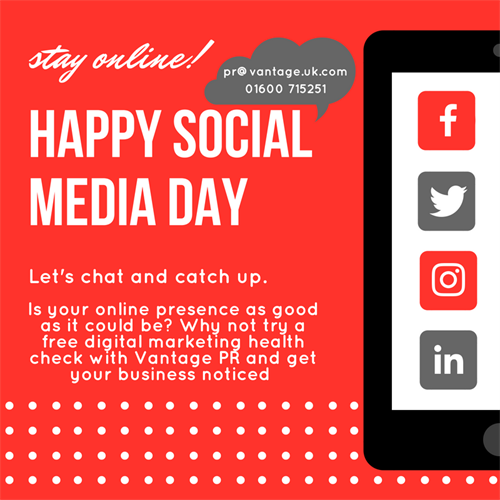 Blue Digital Tablet Dots Social Media Day Social Media Post (1)